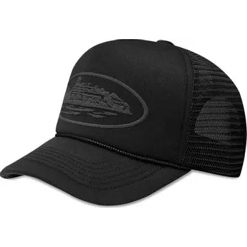 Corteiz Alcatraz Premium Trucker Triple Black