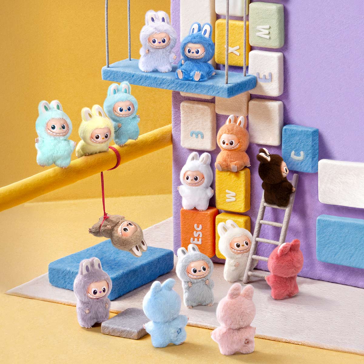 Pop Mart Labubu THE MONSTERS PIN FOR LOVE SERIES - Vinyl Plush Pendant CASE (14 BLIND BOXES)(A-M)
