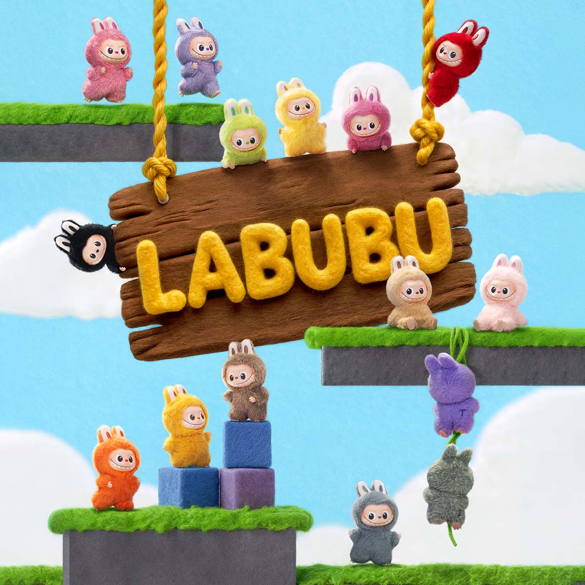 Pop Mart Labubu THE MONSTERS PIN FOR LOVE SERIES - Vinyl Plush Pendant Single Blind Box (N-Z)