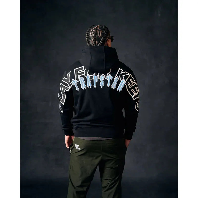 Geedup Play For Keeps x Trapstar Irongate Hoodie Black/Cool Blue