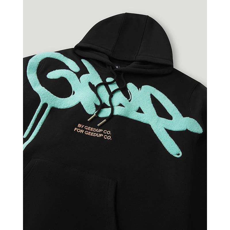 Geedup x Arrdee Handstyle Hoodie Black/Aqua Blue/Multi