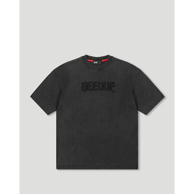 Geedup Stacked Logos T-Shirt 'Vintage Washed Black'