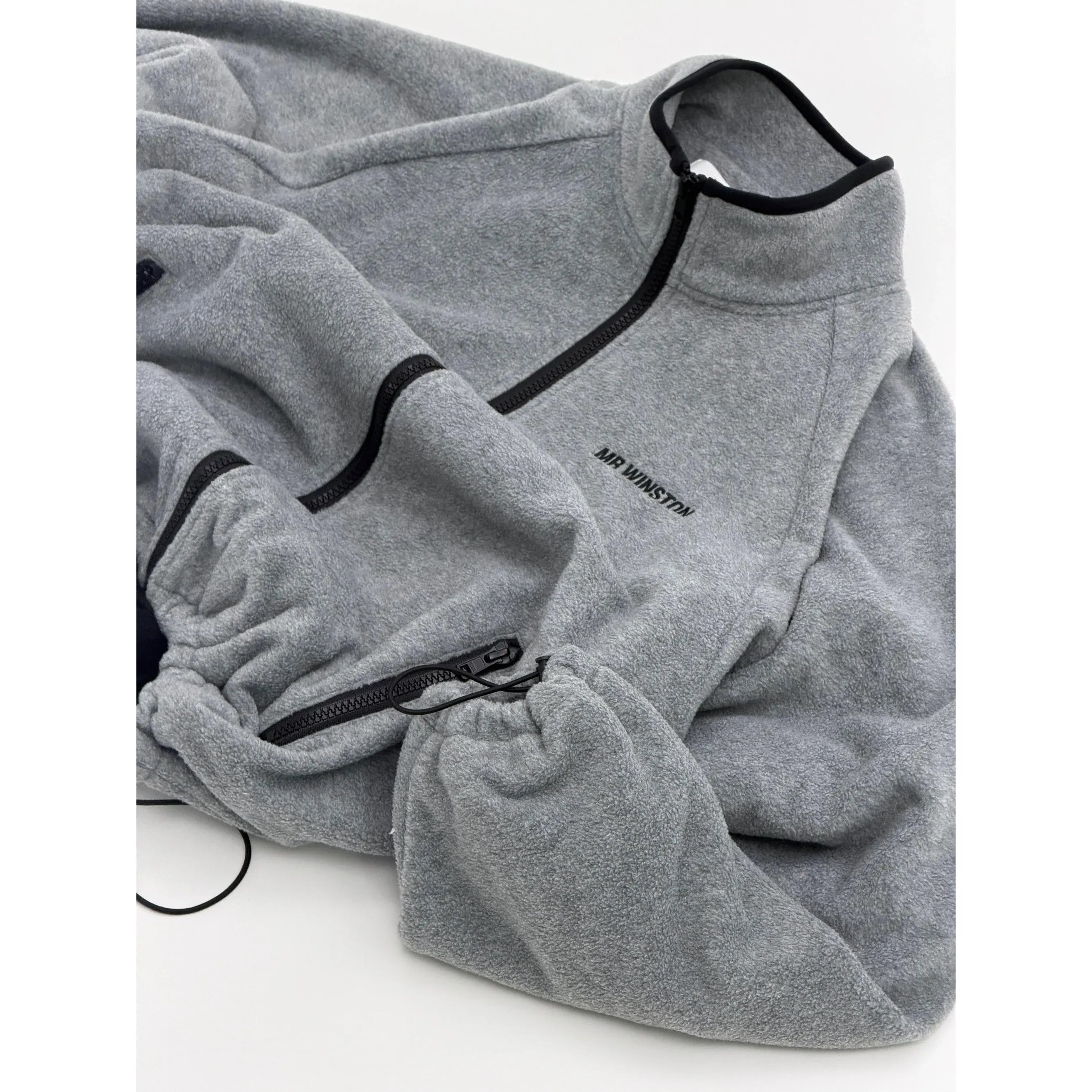 Mr Winston Polar Fleece Jacket Grey