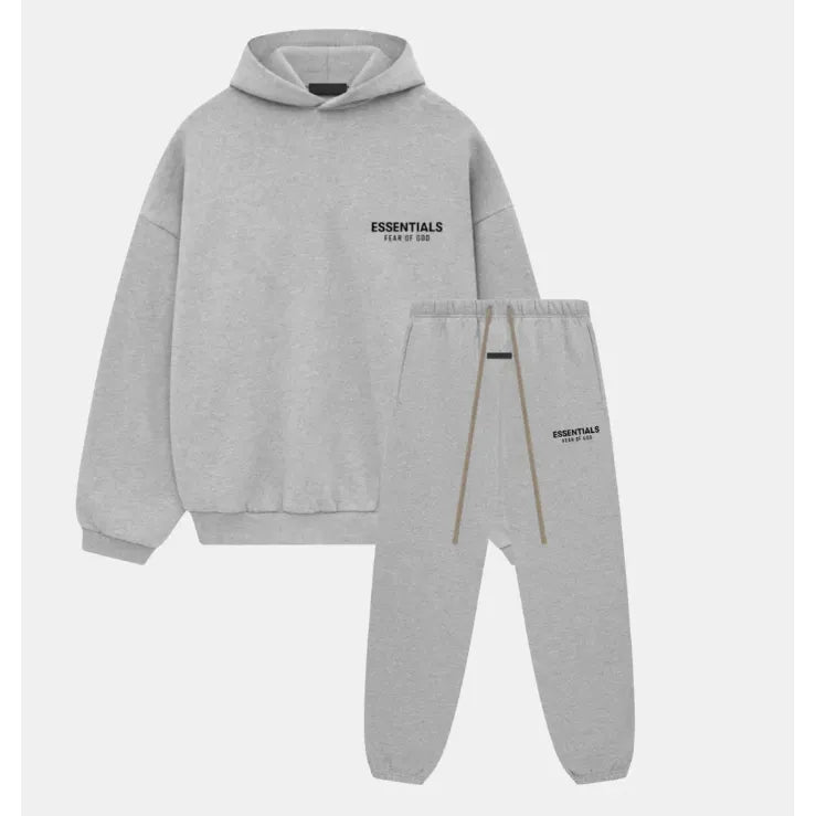 Fear of God Essentials Hoodie & Sweatpant Set Light Heather FW24