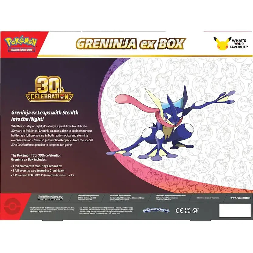 Pokémon TCG: 30th Celebration ex Box (Sylveon or Greninja)