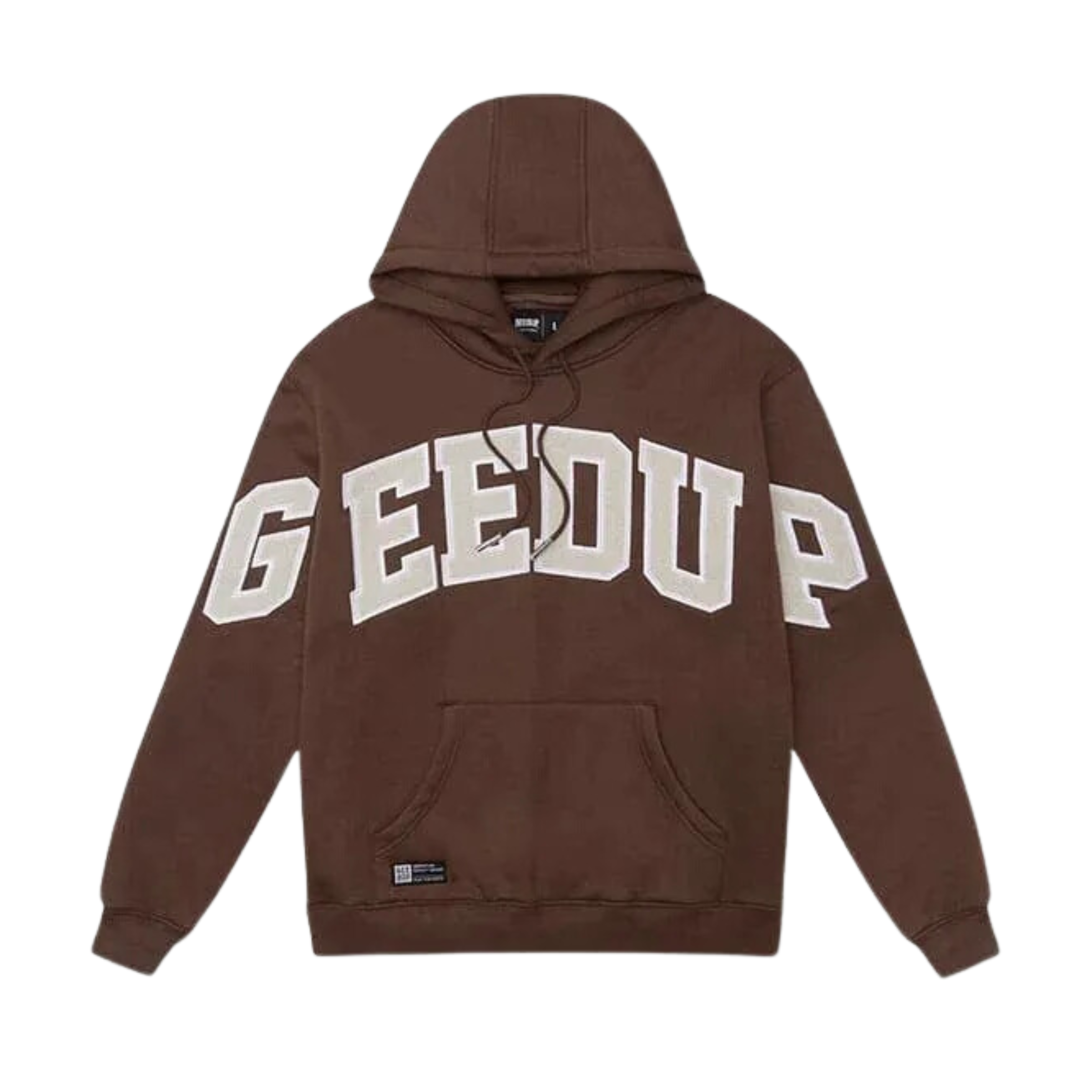 GEEDUP Team Logo Hoodie Brown/Light Grey