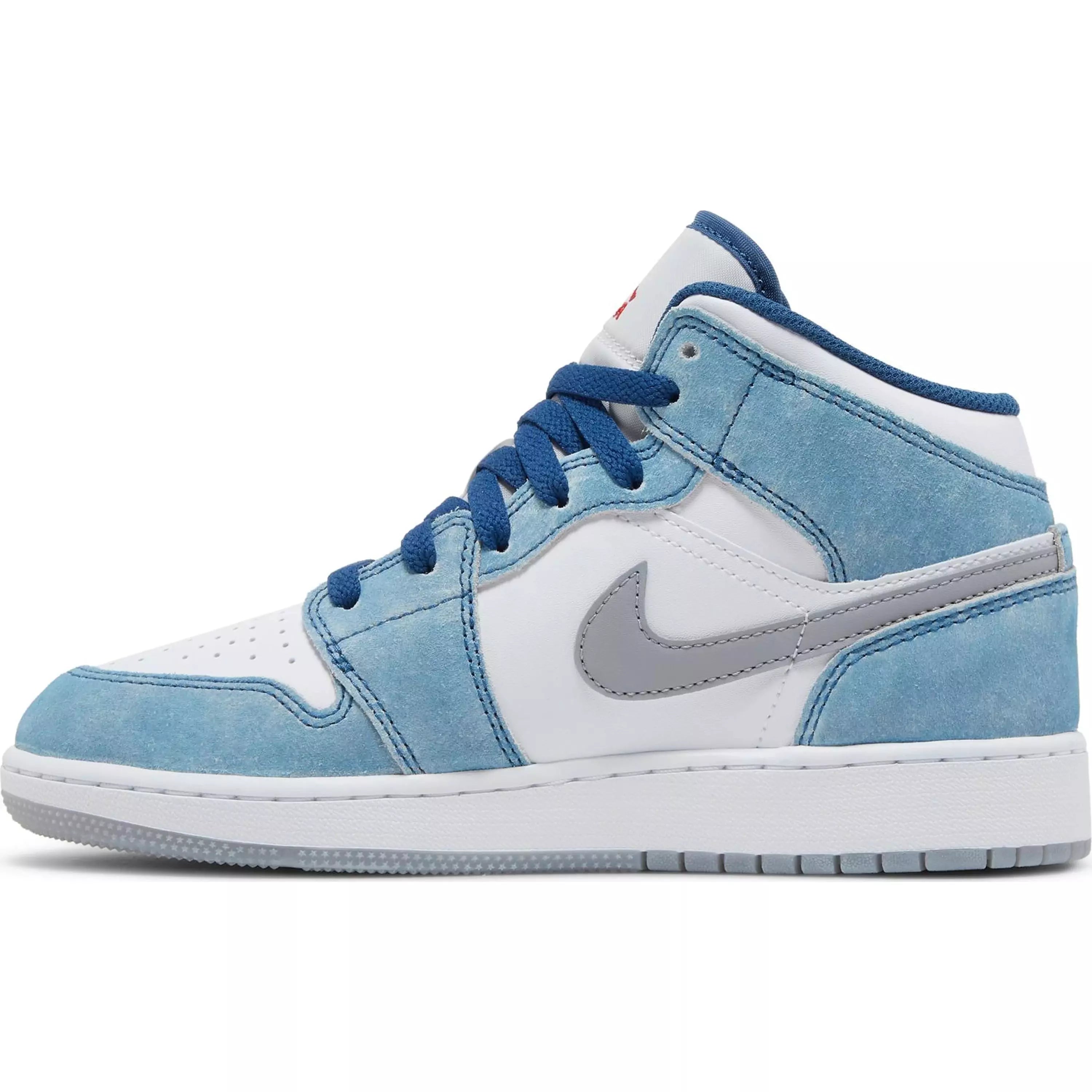 Nike Air Jordan 1 Mid SE French Blue Grade School
