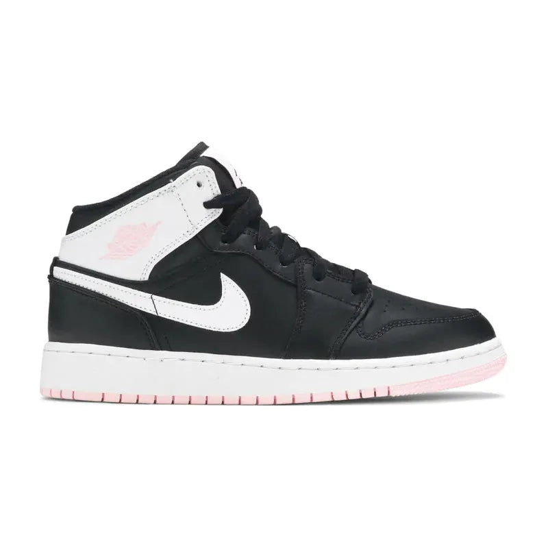 Nike Air Jordan 1 Mid Arctic Punch Pink Black Grade School