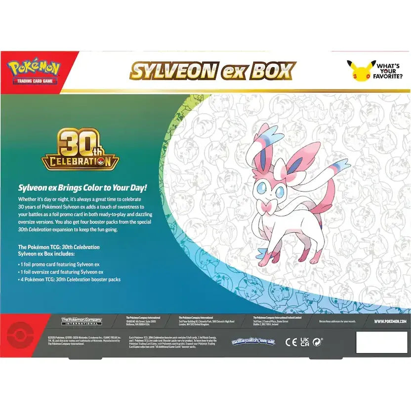 Pokémon TCG: 30th Celebration ex Box (Sylveon or Greninja)