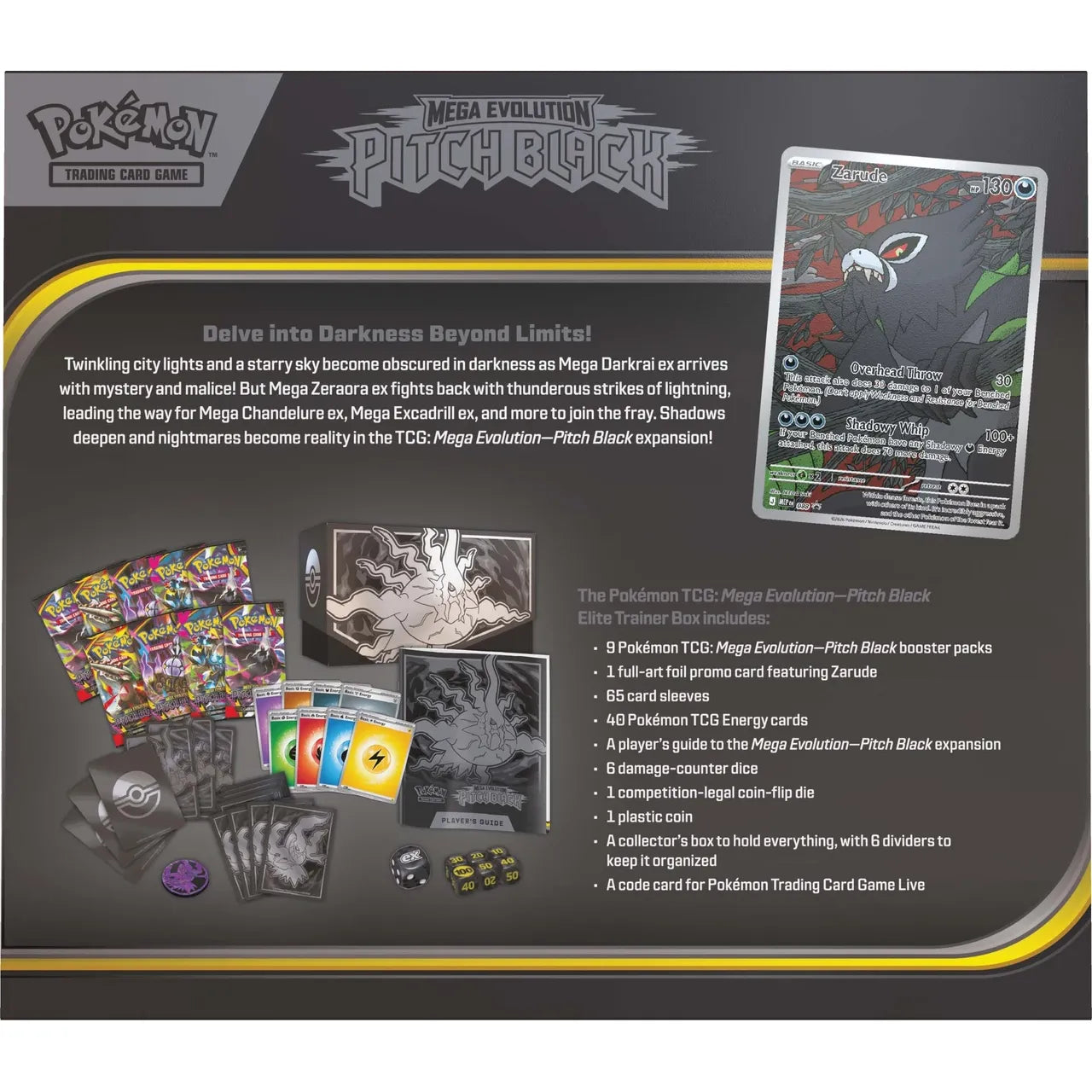 Pokémon TCG: Mega Evolutions Pitch Black Elite Trainer Box