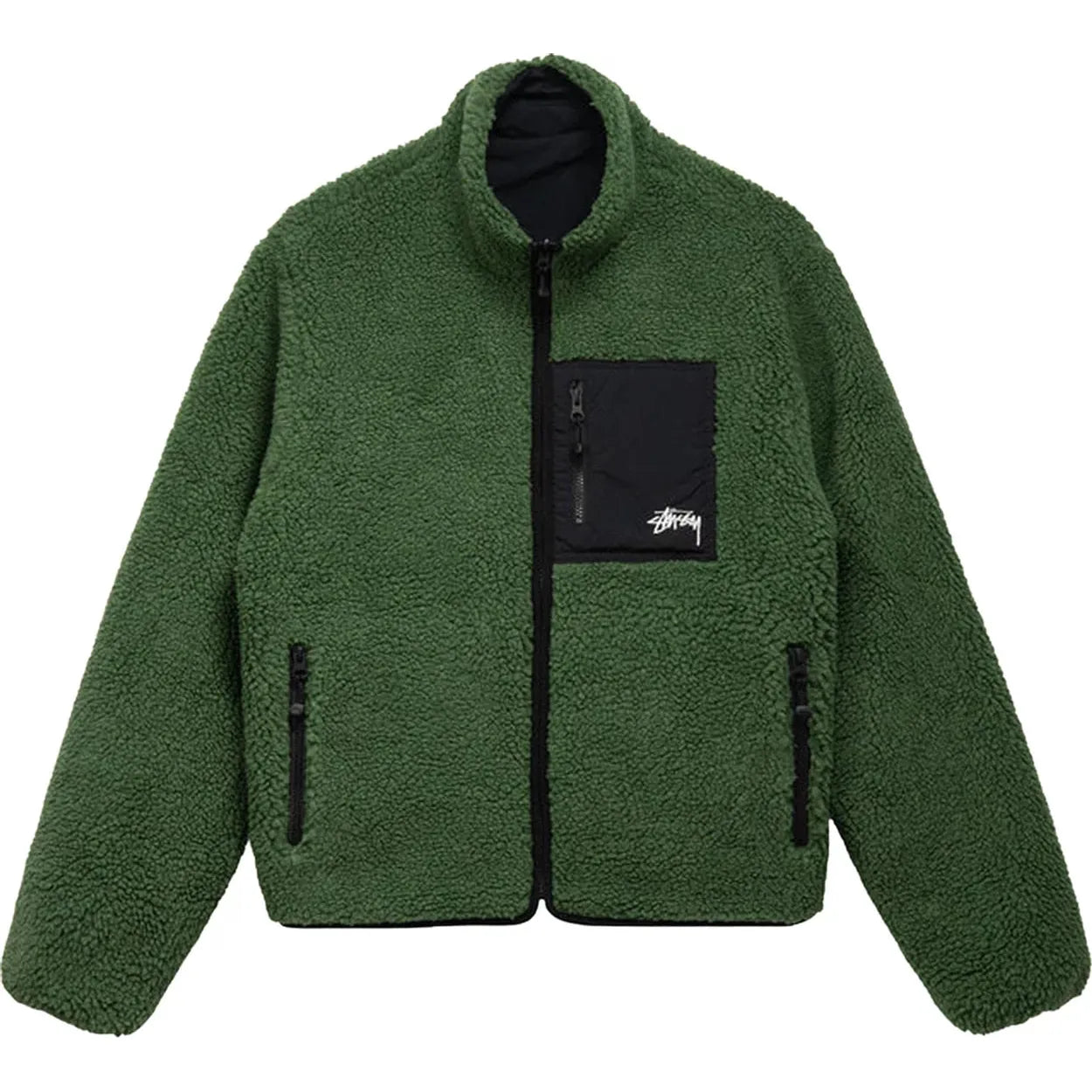 8 Ball Sherpa Reversible Jacket Green