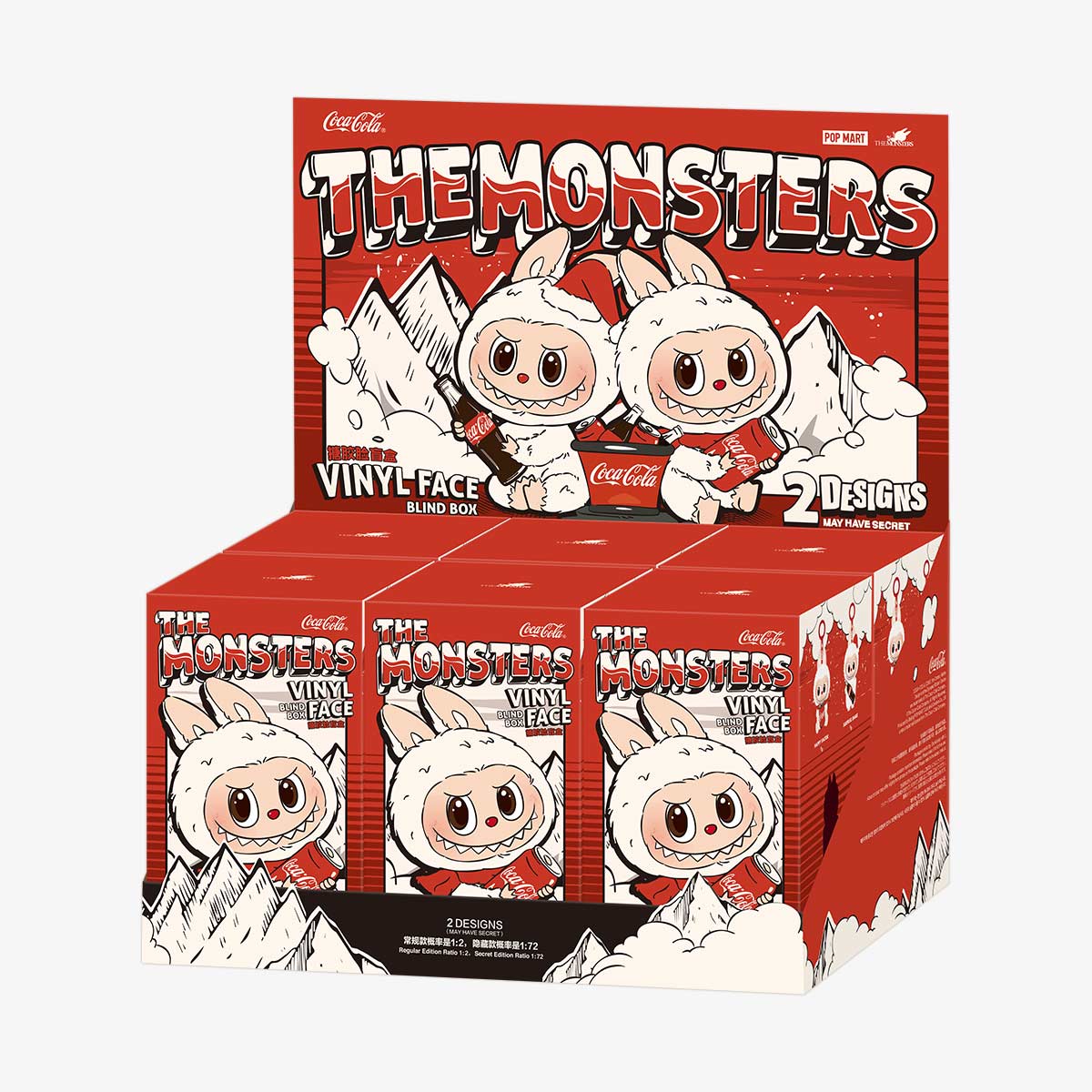 Pop Mart Labubu THE MONSTERS COCA-COLA SERIES-Vinyl Face Blind Box (6 Blind Boxes)