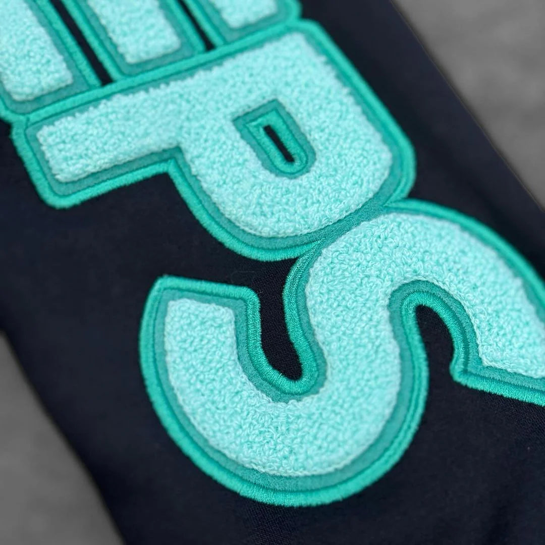 GEEDUP Play For Keeps HOODIE NAVY/TURQUOISE