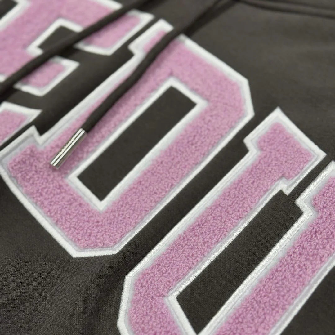 Geedup Team Logo Hoodie Charcoal/Dusty Pink