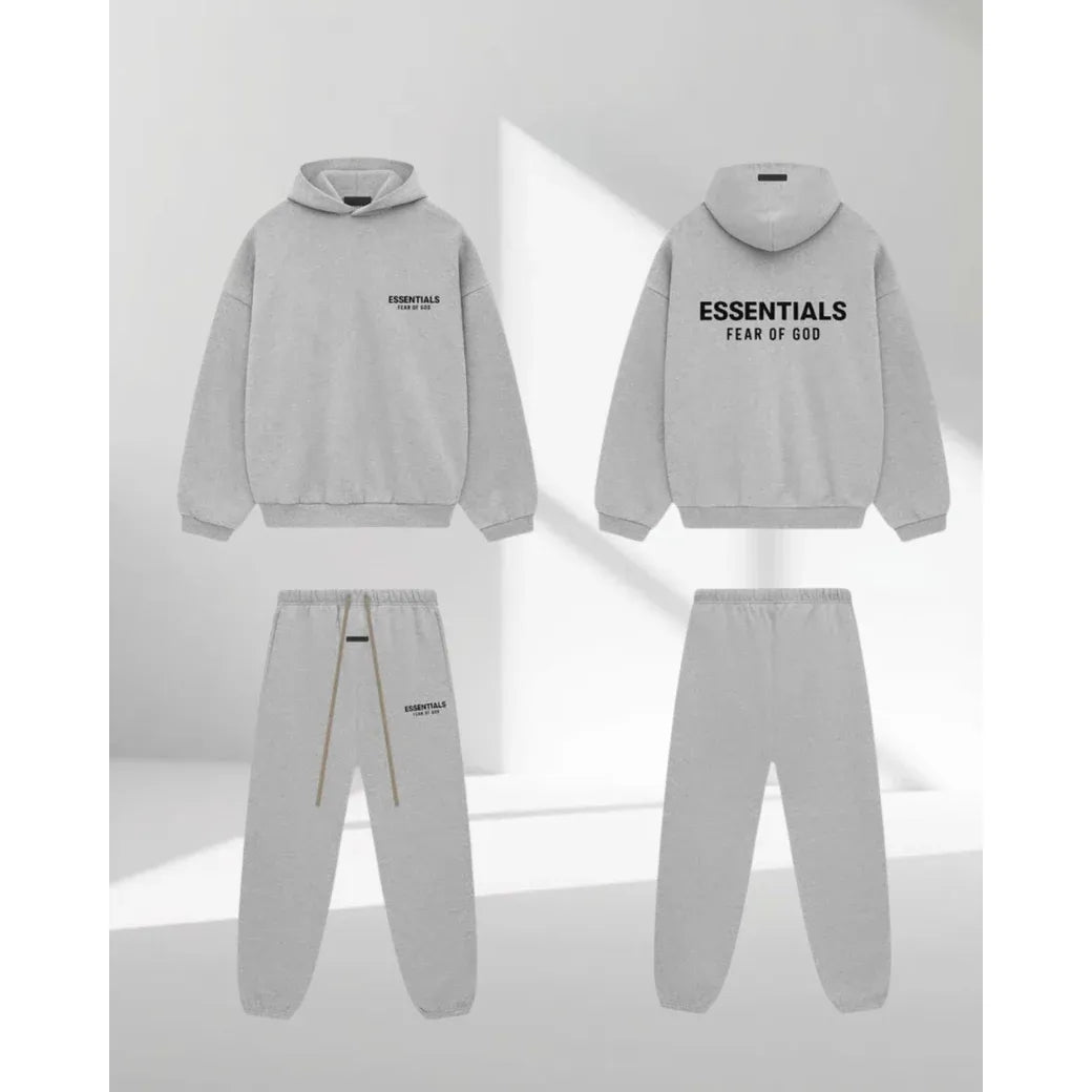 Fear of God Essentials Hoodie & Sweatpant Set Light Heather FW24