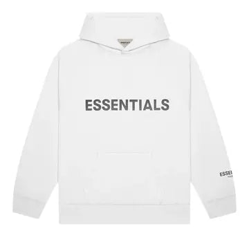 Fear of God Essentials Applique Logo Hoodie White