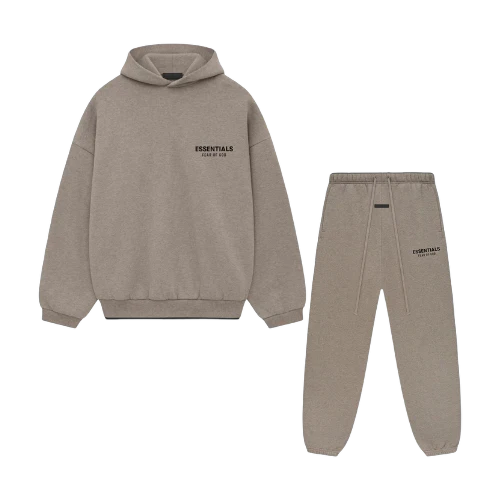Fear of God Essentials Hoodie & Sweatpant Set Heather Grey FW24