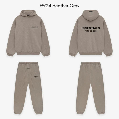 Fear of God Essentials Hoodie & Sweatpant Set Heather Grey FW24