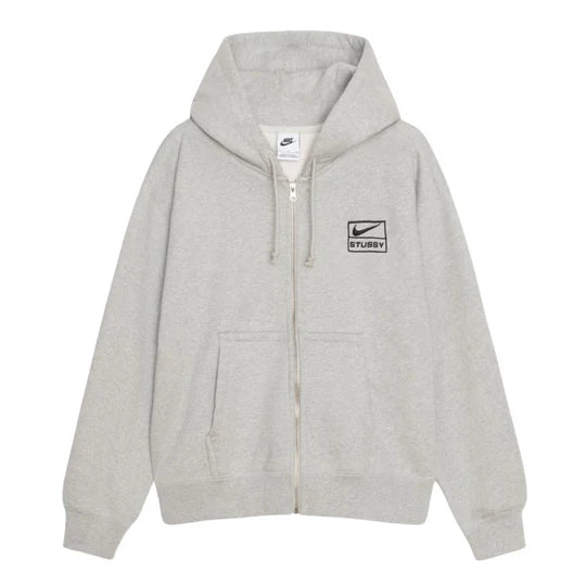 Nike x Stussy Fleece Zip Hoodie Grey Heather