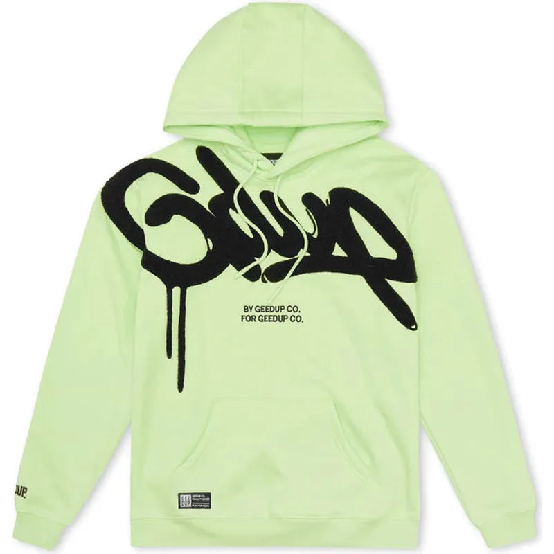 GEEDUP Handstyle Hoodie Pastel Green/Black