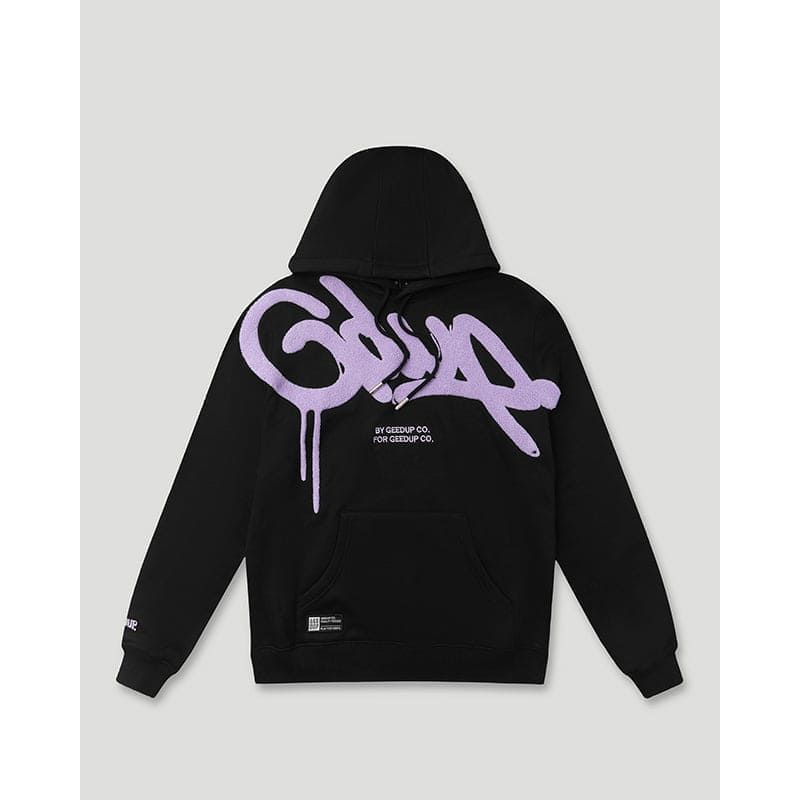 Geedup Handstyle Hoodie Black/Lavender