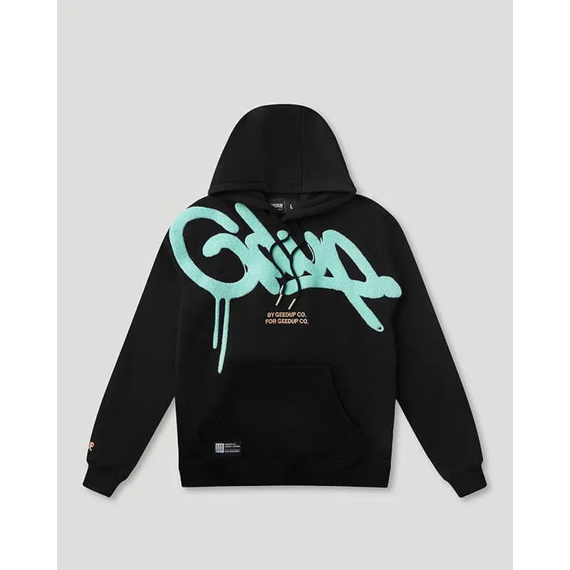 Geedup x Arrdee Handstyle Hoodie Black/Aqua Blue/Multi