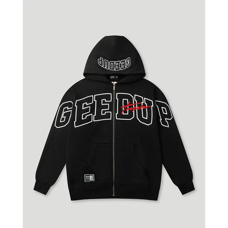 Geedup Team Logo x Trapstar Signature Jacket Black/White/Red