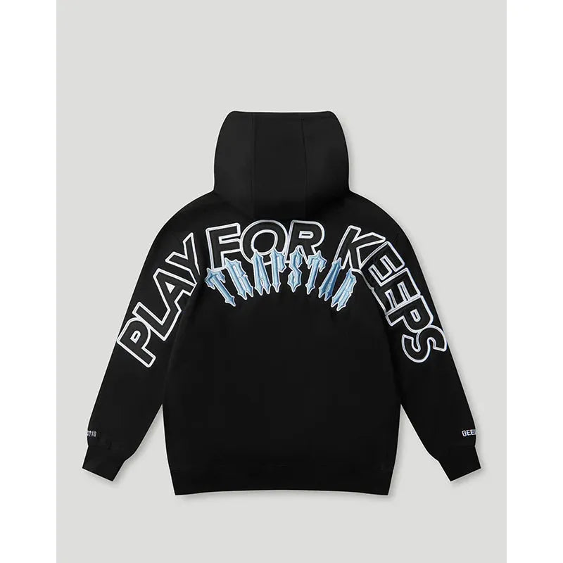 Geedup Play For Keeps x Trapstar Irongate Hoodie Black/Cool Blue