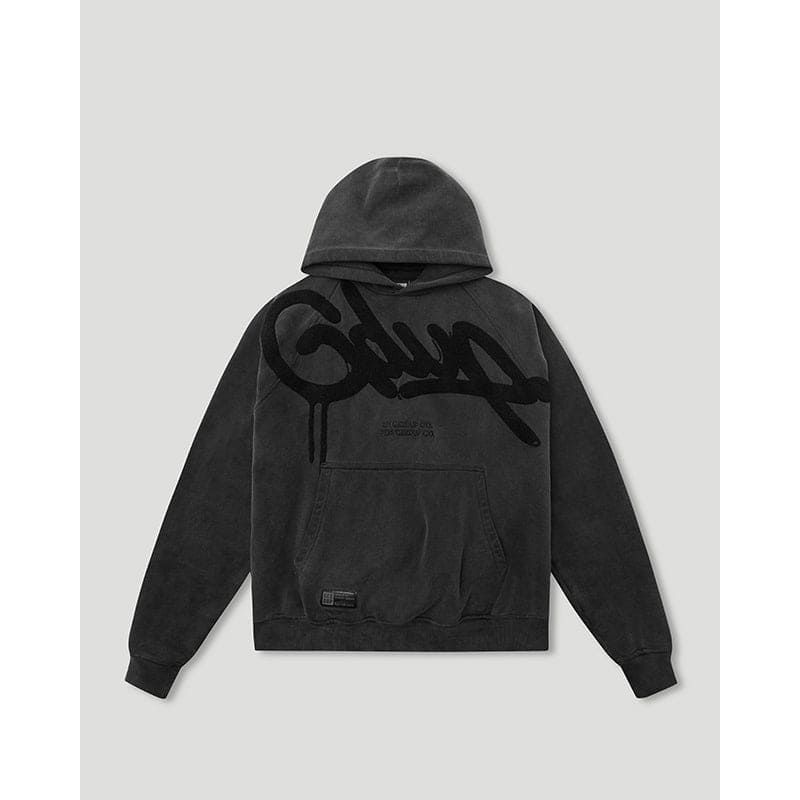 GEEDUP Handstyle Hoodie Vintage Washed Black