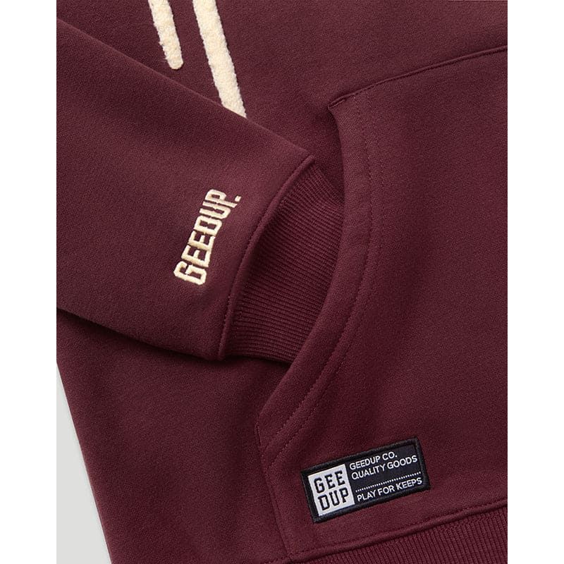 GEEDUP Handstyle Hoodie Maroon/Cream