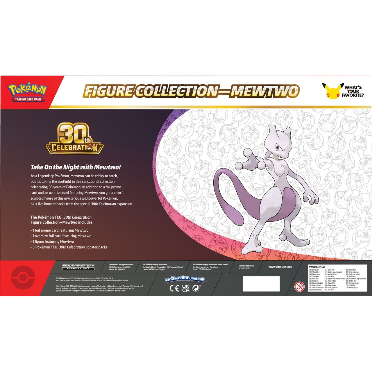 Pokémon TCG: 30th Celebration Figure Collection (Mew or Mewtwo)