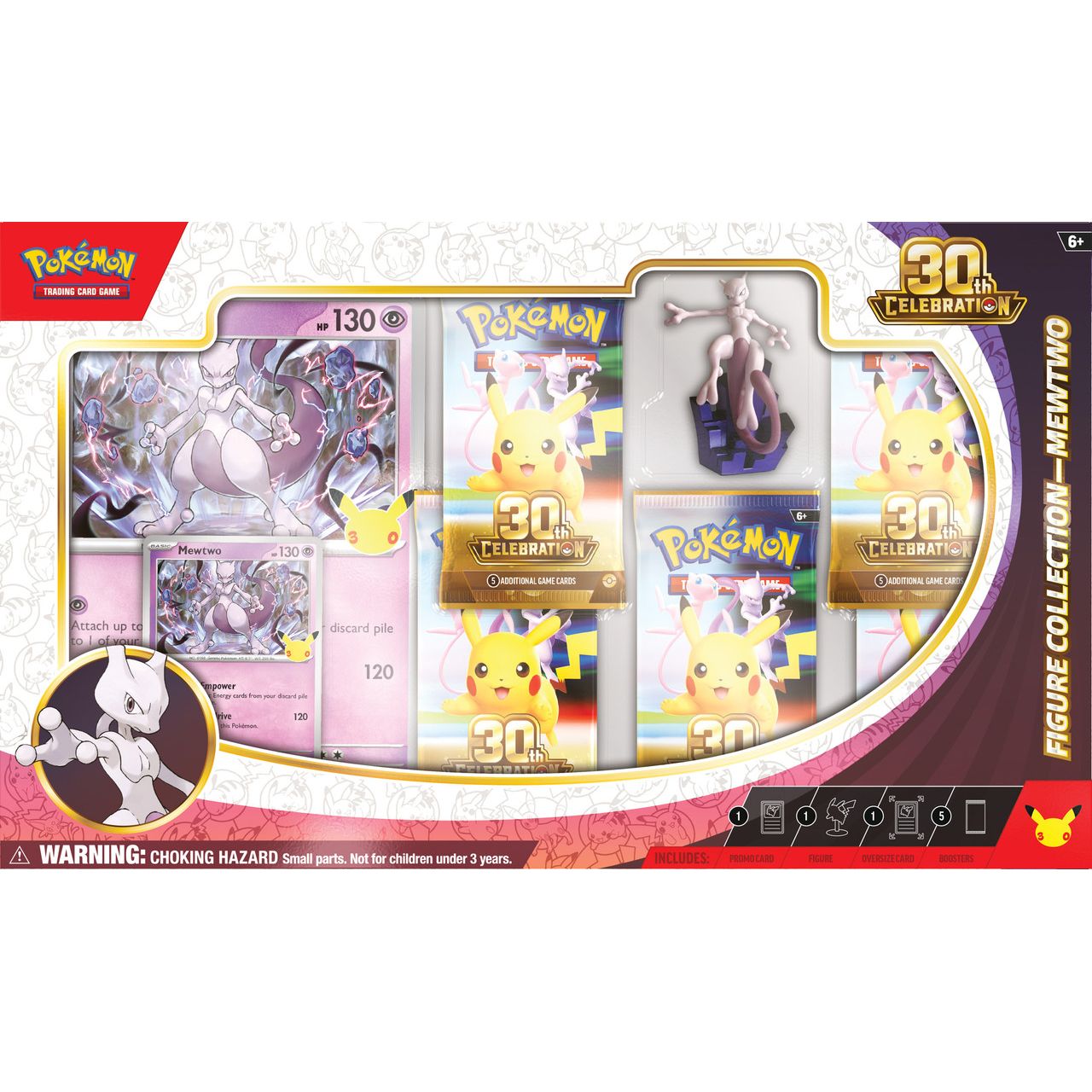 Pokémon TCG: 30th Celebration Figure Collection (Mew or Mewtwo)