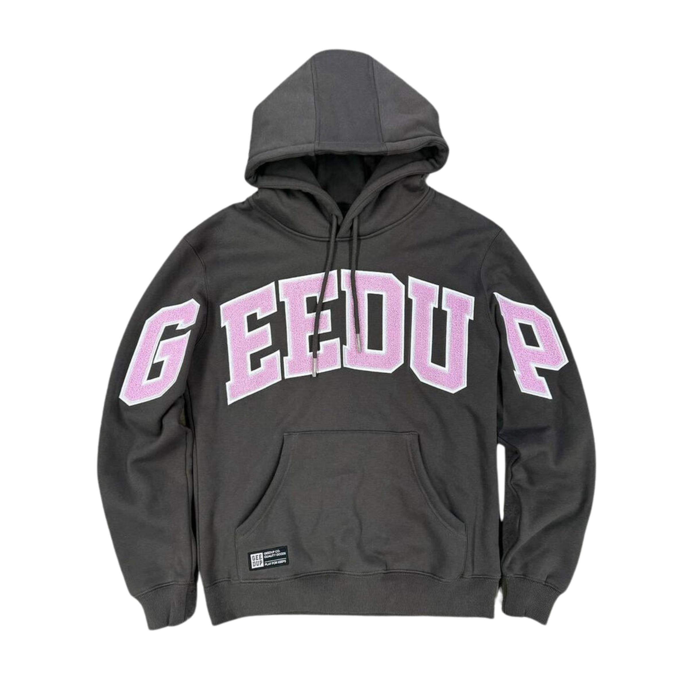 Geedup Team Logo Hoodie Charcoal/Dusty Pink