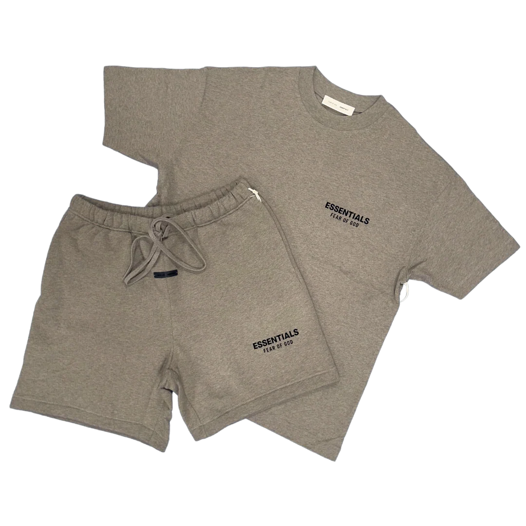 Fear of God Essentials T-shirt & Short Bundle Homestead Heather SS25 Set