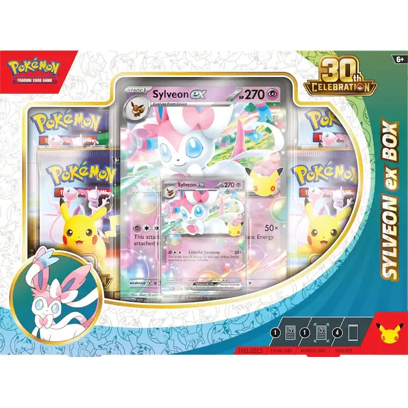 Pokémon TCG: 30th Celebration ex Box (Sylveon or Greninja)