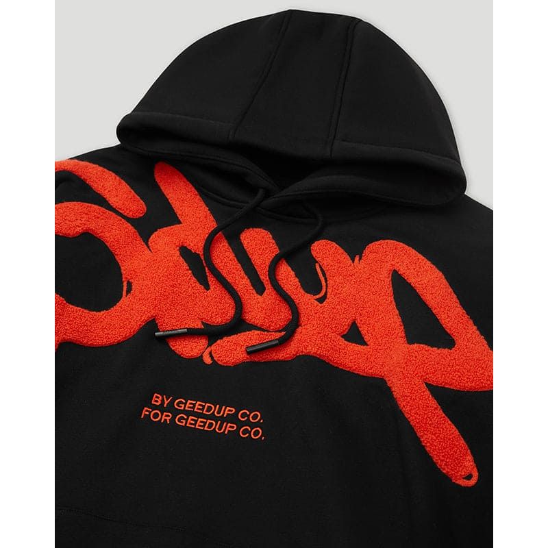 GEEDUP Handstyle Hoodie Black/Burnt Orange