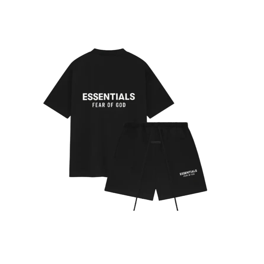 Fear of God Essentials T-shirt & Short Bundle Black FW24 Set