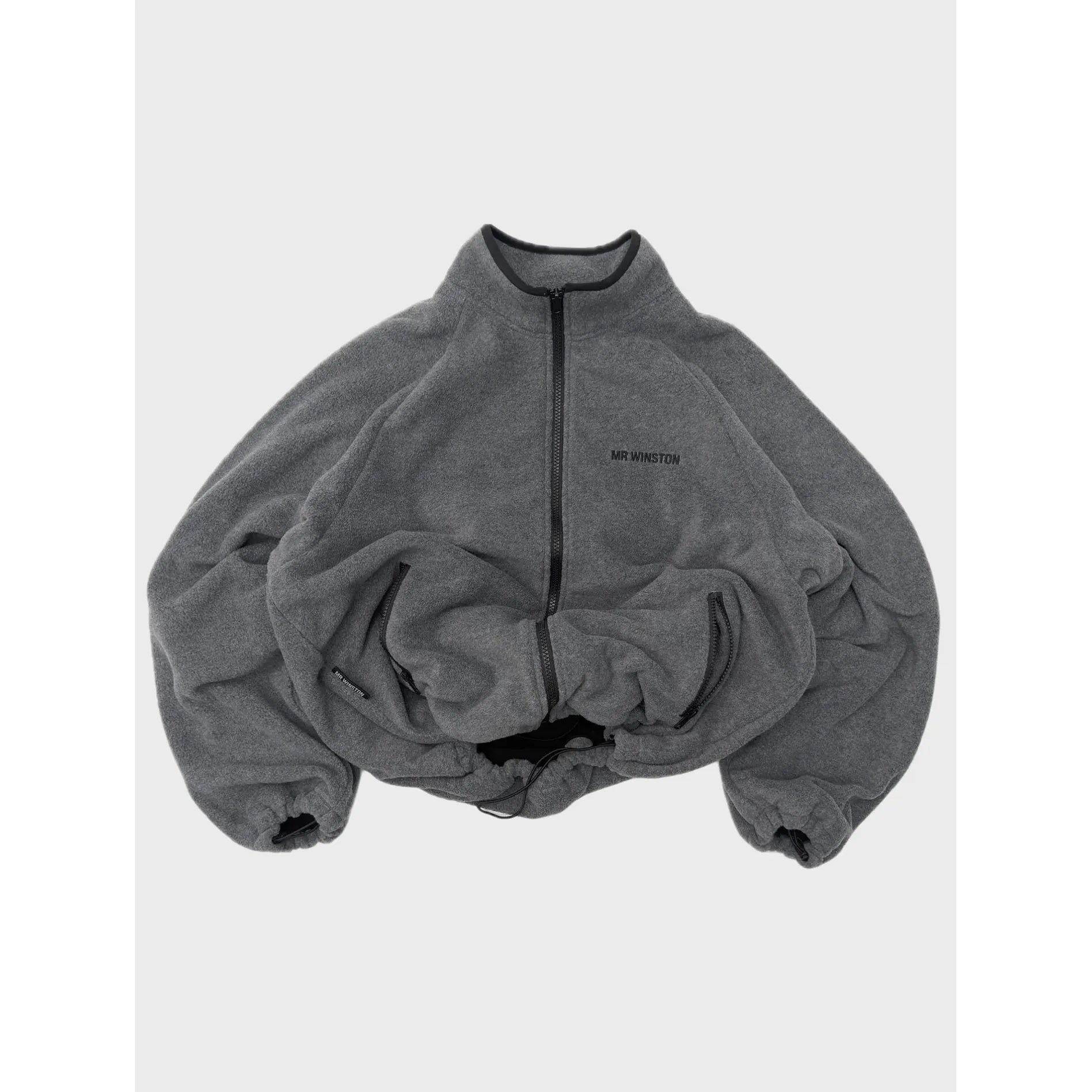 Mr Winston Polar Fleece Jacket Charcoal