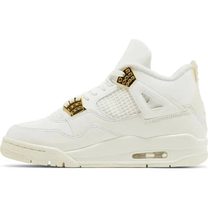 NIKE AIR JORDAN 4 RETRO 'METALLIC GOLD' WOMEN'S