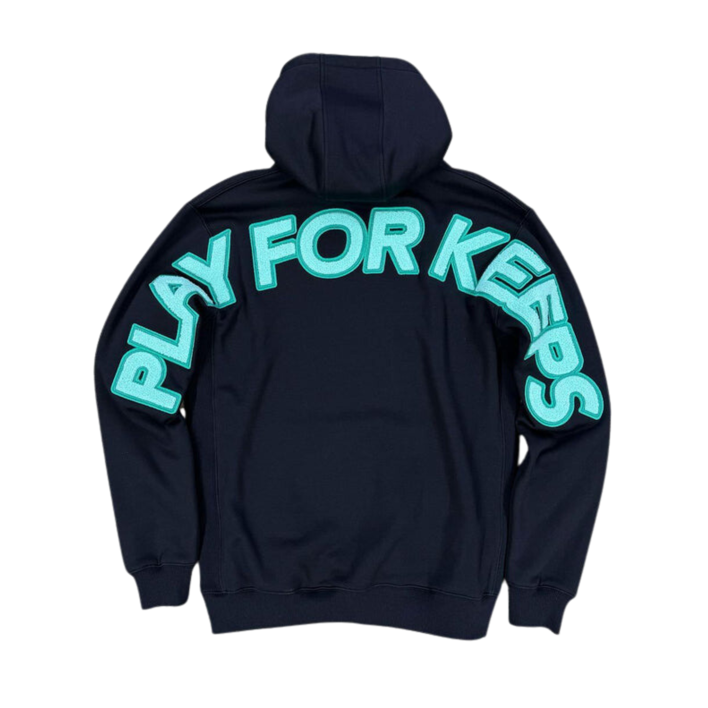 GEEDUP Play For Keeps HOODIE NAVY/TURQUOISE