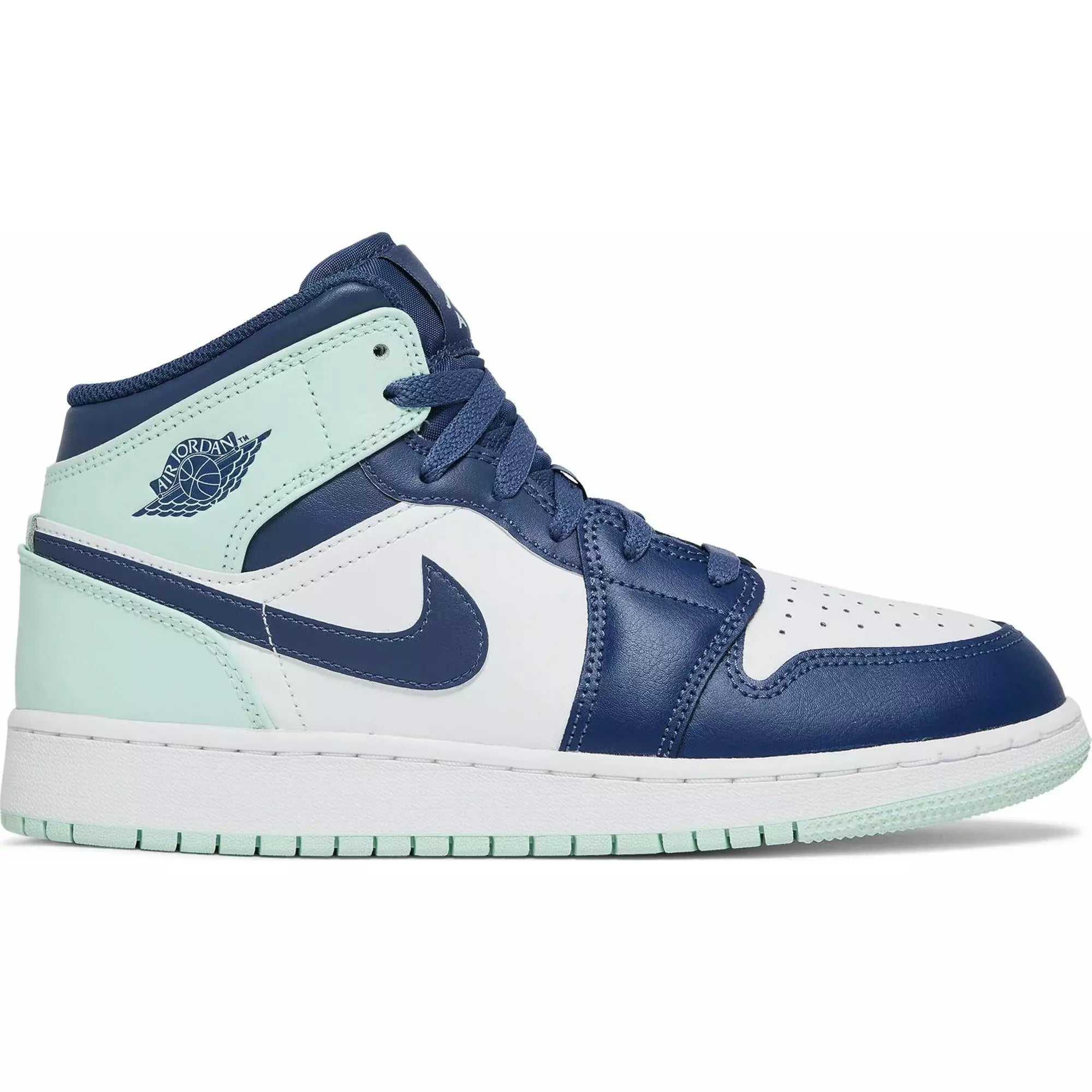 Nike Air Jordan 1 Mid Blue Mint Grade School