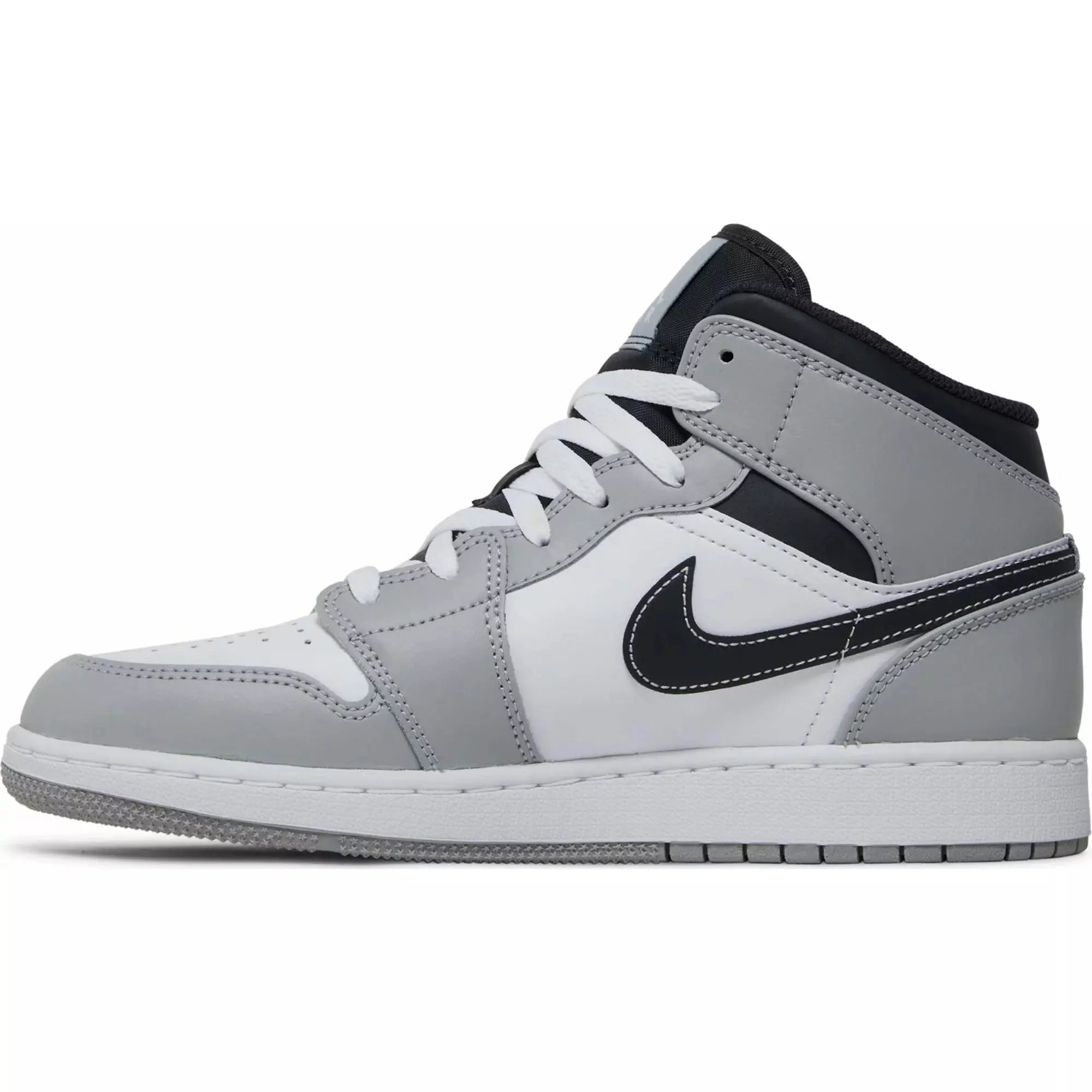 Nike Air Jordan 1 Mid Light Smoke Grey Grade School