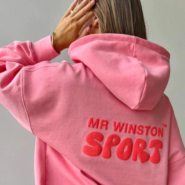 Mr Winston Vintage Pink Puff Hoodie